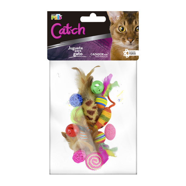 Juguete Set Surtido Catch Fancy Pets 12 PZ Diferentes Tamaños