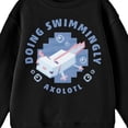 thumbnail image 2 of Minecraft Axolotl Doing Swimmingly Boy's Black Sweatshirt-Small, 2 of 2