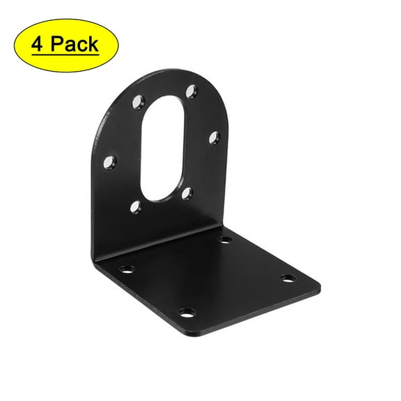 Uxcell 37mm Diameter DC Gear Gear Box L-Shape Fixed Seat Motor Mounting Bracket 4 Pack