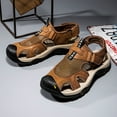 thumbnail image 5 of MGEZCOO Men’s Handmade Breathable PU Leather Sandals, Lightweight Casual Summer Shoes, 5 of 7