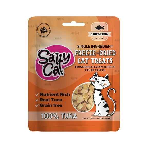 Salty Cat Freeze-Dried Tuna Flavor Crunchy Treats for Cats, 10g Bag
