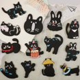 thumbnail image 6 of 13 Pcs Embroidered Patches Applique Patches Cartoon Cats Iron on Patches, 6 of 10