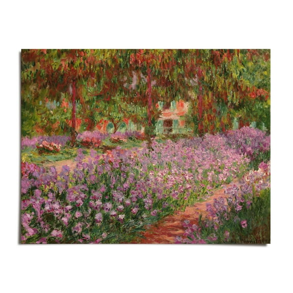 The Garden at Giverny - Claude Monet - 8x10 - Wall Art Print - UNFRAMED