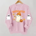 thumbnail image 2 of Kezqiaxn Halloween Women's Sweatshirt Fashion Long Sleeve Loose Casual Crew Neck Sweatshirts Fall Winter Clothes Pink L, 2 of 6