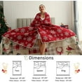 thumbnail image 4 of Green Essen Christmas Quilt Set Twin Size 3pc Reversible Rustic Quilt Cabin Bedspreads Reindeer Bells Coverlet Lightweight Bed Cover with 2 Pillowcases, 4 of 8