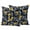 Yellow Navy Black, variant on Blue Floral Outdoor Pillow Covers 26x26 Set of 2,Waterproof Patio Throw Pillowcase Protectors,Vintage Yellow Garden Blossom Flower Decorative Pillow Shams Cushion Covers for Seat Bed Couch Sofa