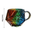 thumbnail image 2 of Rainbow D20 Tasse à dés avec Verre pour Table de Jeu Base Lourde Accessoire de dés à Roulettes Tasse à Café Design Portatif pour Collectionneurs, 2 of 5