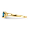 thumbnail image 3 of 10k Polished Geniune Blue Topaz Birthstone Ring in 10k Yellow Gold - Size 6, 3 of 3