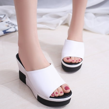 

Orthotic Sandals Women Wide Fit Fish Mouth Boho Sandals Slip on Shoes Womens Wedge Orthopedic Slippers Open Toe Embroidered Sandals Sliders Flip Flops Ladies Breathable Slides Cushion Walk Sandals