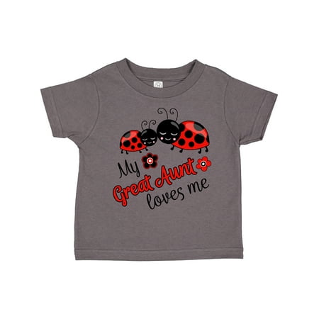 

Inktastic My Great Aunt Loves Me with Cute Ladybugs Gift Toddler Boy or Toddler Girl T-Shirt