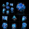 thumbnail image 2 of Cttasty Juego de dados Dnd Juego de dados de borde afilado de resina Juego de dados poliédricos hechos a mano de 7 piezas Juego de dados de juego de rol Dnd Rpg Mtg Dados D&D con estuche de regalo par, 2 of 5