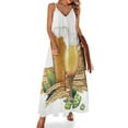 thumbnail image 1 of Vestido sin mangas con diseño de cerveza en acuarela, vestido suelto de verano, 1 of 7