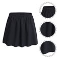 thumbnail image 4 of Huaq Shirt with false hem skirt layered inside to look slim with sweater and bottoming skirt (black - one size), 4 of 6