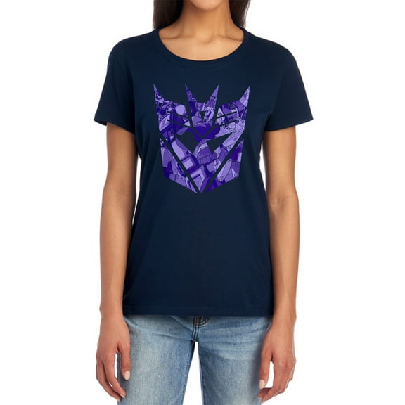 Transformers Tonal Decepticon Women's T Shirt, Navy, Small