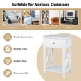 thumbnail image 6 of Spaco Bedside Storage Nightstand with Drawer and Bottom Shelf-Brown, Bedside Storage Table, Large Drawer, Smooth Rails, Anti-Slip Pads, Easy to Clean, Simple Design, 6 of 6