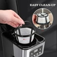 thumbnail image 3 of 12-Cup Programmable Coffee Maker, Regular & Strong Brew Drip Coffee Machine for Home and Office, Glass Carafe, Pause & Serve, Auto Shut Off, Black & Stainless Steel, 3 of 4