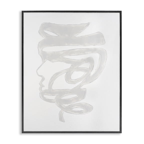 Stupell Industries Modern Portrait Coil Monochrome Black Framed Giclee Art, 11 x 14, by Vanna Lam