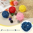 thumbnail image 3 of Uxcell 12 Pcs Wicker Rattan Balls 1.2 Inch Rattan Decorative Balls Vase Fillers for Wedding Party Centerpiece Bowls Home Decoration, Blue, 3 of 5
