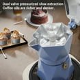 thumbnail image 4 of Cerveciendo Cafetera Fabricante Italiano Aluminio Dual Válvula 2 Taza, 4 of 7