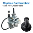 thumbnail image 3 of Carburetor ATV Carb with Intake Manifold 1320040B10 1320040B00 Fit for 1987-2006 Suzuki Quadsport 80 LT80 2x4, 3 of 5