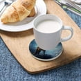 thumbnail image 5 of Night Wolf Coasters Absorbent Moisture Non-Slip Drink Coaster Ceramic Stone with Cork Base Desktop Protection Prevent Furniture Damage 2PCS Home Decor, 5 of 6
