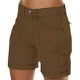 thumbnail image 2 of Women's Shorts Women Cargo Shorts Summer Loose Hiking Shorts With Pockets,Yellow Women's Shorts XXXL, 2 of 7