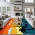 thumbnail image 3 of Non-Slip Rug Pad Rugs Summer Watercolor Seaside Palm Trees Seagull Rectangle Area Rugs 5x7Ft Soft Carpet Pads for Living Room Kids Room, Seasonal Vacation, 3 of 9