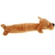 thumbnail image 5 of Juguetes de peluche para mascotas, juguetes para masticar perros, cachorros, gatos, morder, sonido, juguetes chirriantes, diseño de perro salchicha de dibujos animados (amarillo), 5 of 7