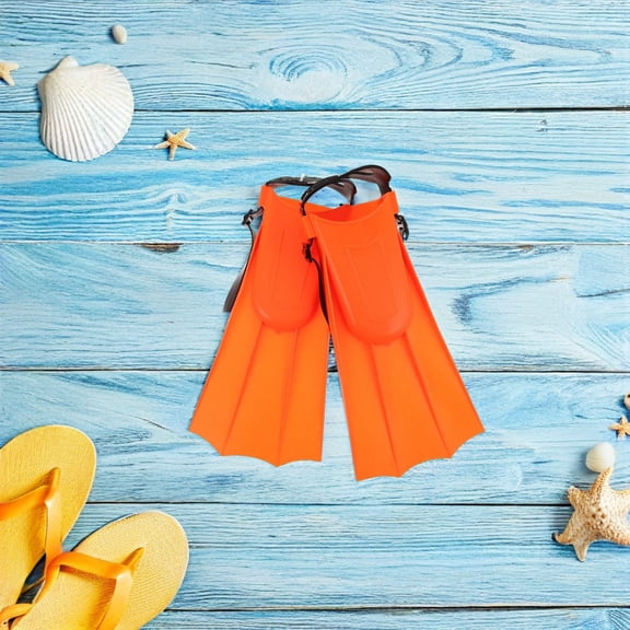 CTIRCHIU Women's , 1 Pair Orange Swimming Flippers for Training, Water Sports, and Experienced Swimmers