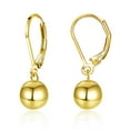 thumbnail image 2 of Lancharmed Gold Plated Earrings for Womens Trendy,Orb Pendant Earring Valentine Gift, 2 of 8