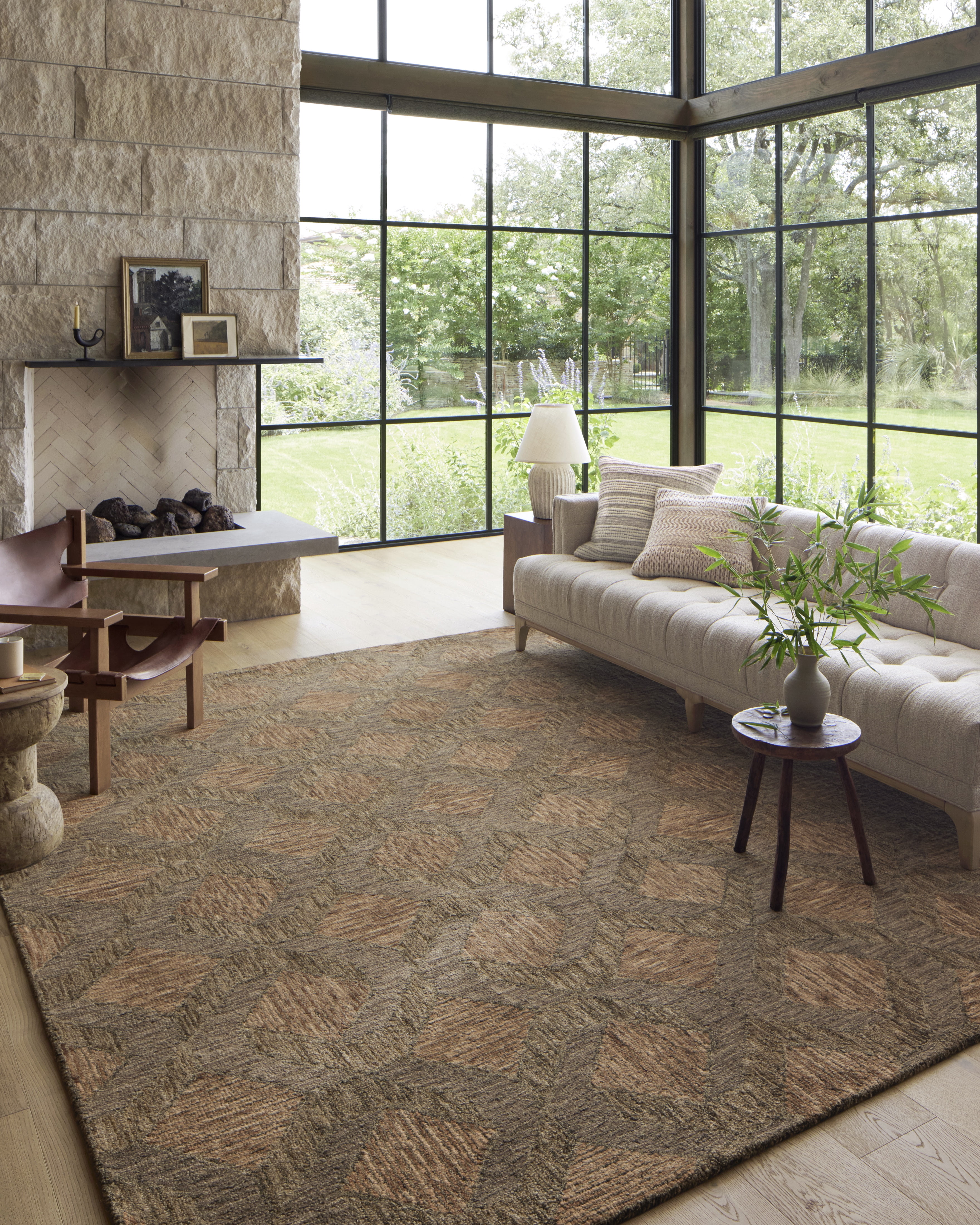 Loloi Varena Rust / Bark 18" x 18" Sample Rug
