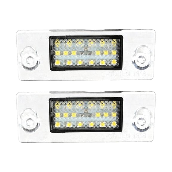 Car LED License Plate Lights with White Emitting, Plug-and-Play Installation, High Brightness, Low Power Consumption, Waterproof for Night Driving, Made of ABS PC