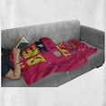 thumbnail image 5 of Saying Soft Flannel Fleece Throw Blanket, Typography the Best Way to Predict Future is to Create It, Cozy Plush for Indoor and Outdoor Use, 50" x 70", Dark Coral Multicolor, by Ambesonne, 5 of 5