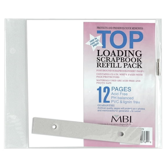 MBI 6x6 Photo Album Refill Type for Photo Album Holds 6 Photos 6 Pack