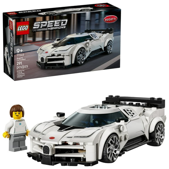 LEGO Speed Champions Bugatti Centodieci Hyper Sports Car Toy - Model Kit & Pretend Play Toy for Boys & Girls, Ages 9  - Italian Model Car Kit for Racing Fans - Gift Idea for Birthdays - 77240