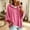 Pink, variant on HaCpiu Women's Fine Knit Poncho Hooded Sweater, Solid Loose 3/4 Dolman Sleeve Pullover, Lightweight Boho Oversized Drawstring Sweatshirt, Brown L