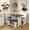 White(Powered Outlet), variant on Meeyar Breakfast Nook Corner Dining Table Set with Storage, Natural Solid Modern Reversible Indoor Kitchen Table with Bench Seats 3-4, White-Brown