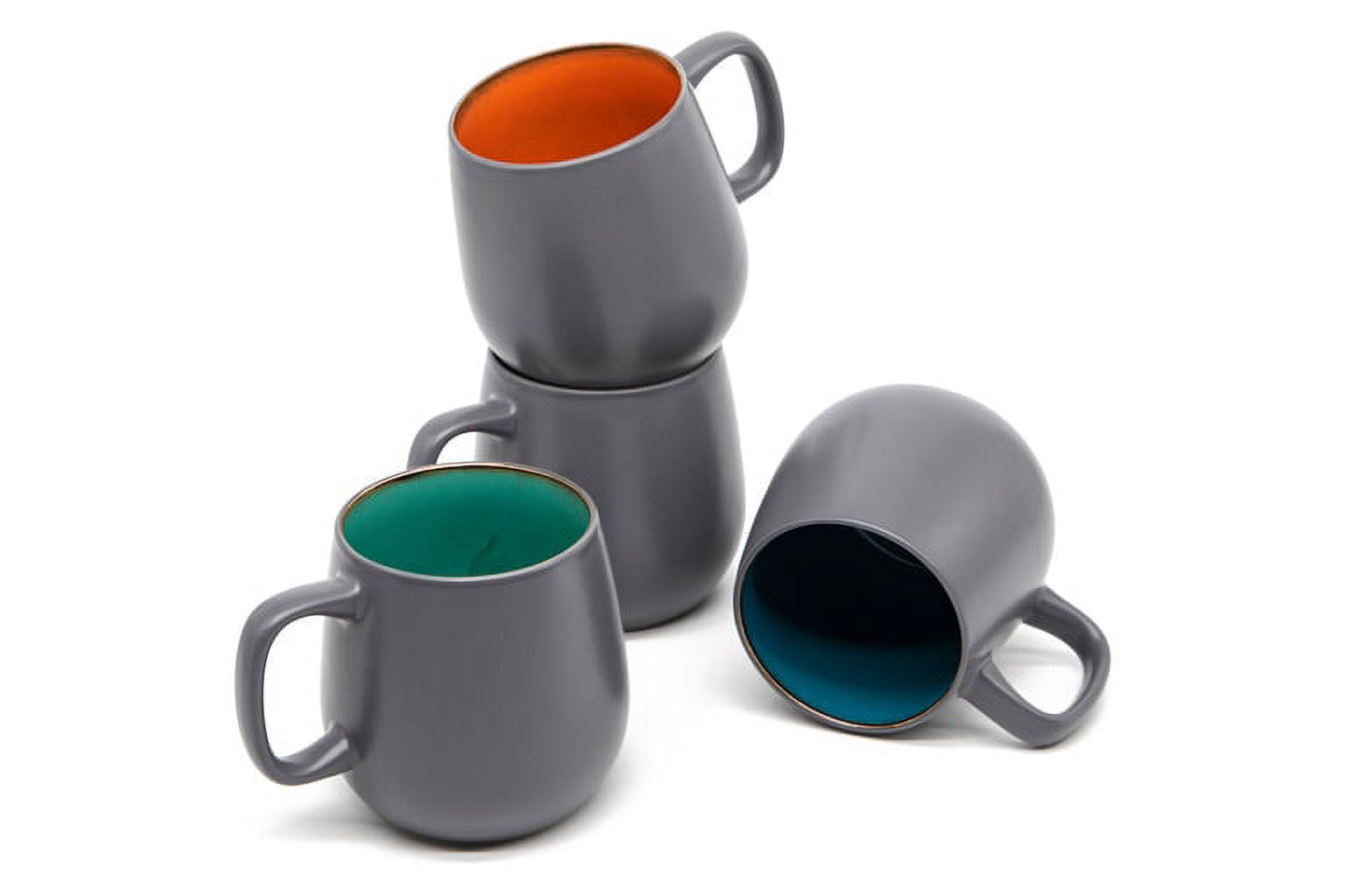 Kook Deco Large Coffee Mugs Set of 4, 21 Oz Multicolor Ceramic Mugs Drinkware - image 4 of 5