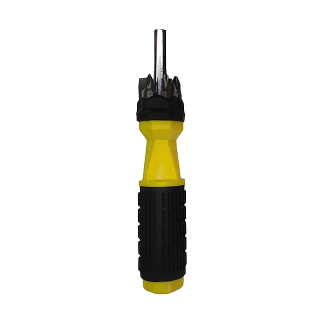 WHEANG Magnetic Tip Screwdriver Set 6 In 1 Screwdriver Set Flat Head Key Screwdriver Set Screwdriver Set One Size Yellow