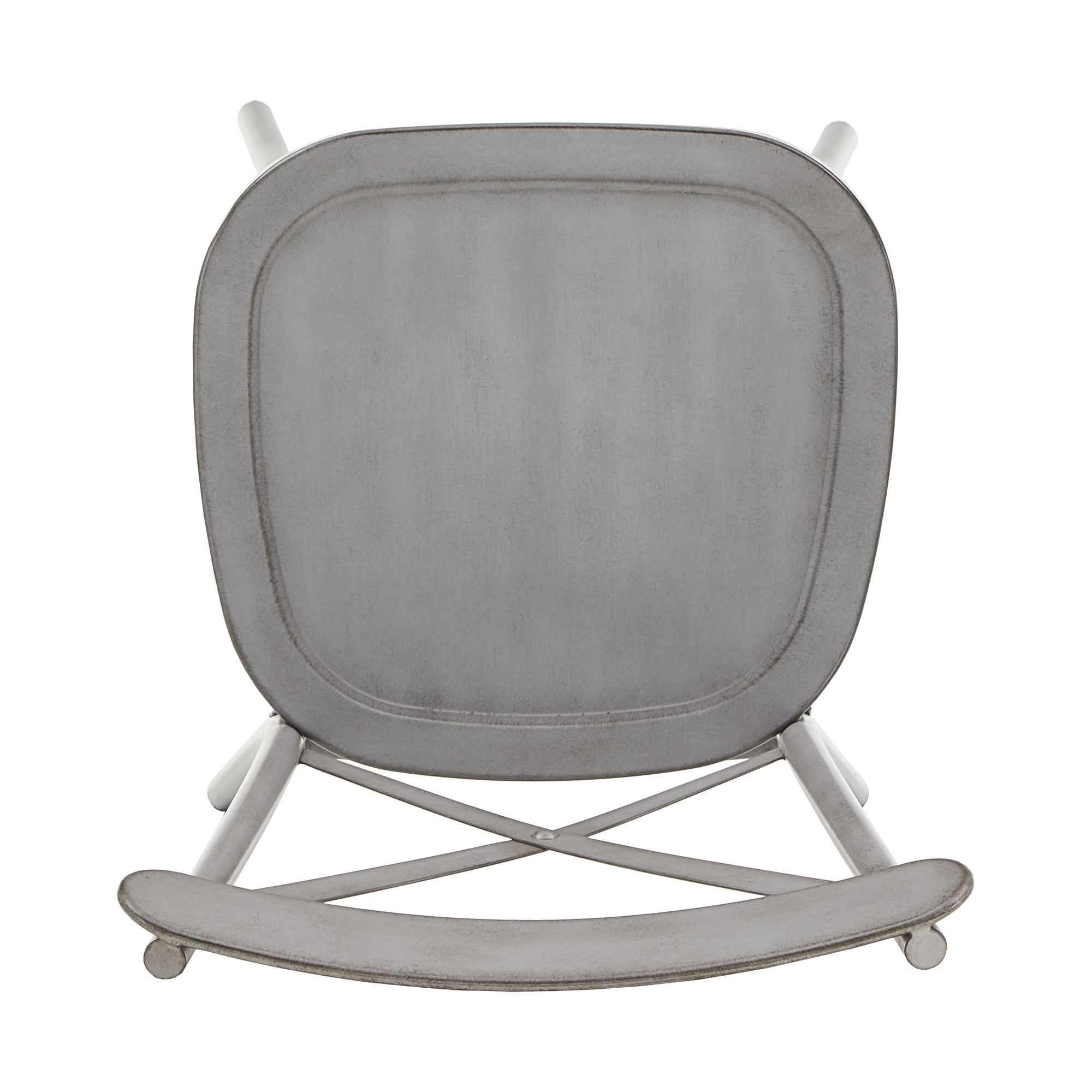 Weston Home Perry X-Back Metal Dining Chairs, Set of Two, Antique Grey