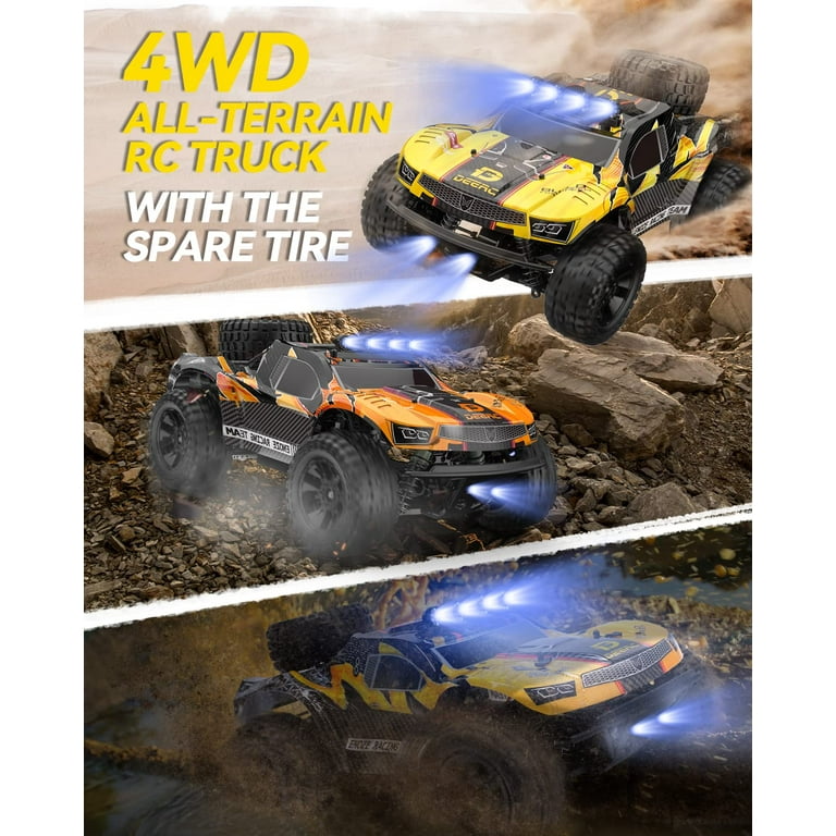  DEERC 1:10 Large Brushless RC Car for Adults, 3S 4X4