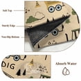 thumbnail image 6 of Rectangle Area Rugs 2.7 x 5 Ft, Cartoon Tractor Non-Slip Residential Carpet, Cute Digger Shovel Truck Car Khaki Indoor Crawling Mats Runner Rugs for Living Room/Dining Room/Bedroom, 6 of 8