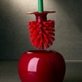 thumbnail image 2 of Yibooy Cherry Shaped Toilet Brush Stains Removal Lavatory Brush (red brush head), 2 of 6