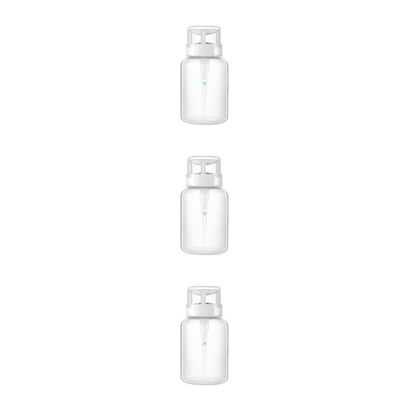 Vogacara 200ML Nail Art Pump Dispenser Empty Pumping Spray Bottle Liquid Lid with Gear Accessories Container Remover Travel Women Type1 NO1