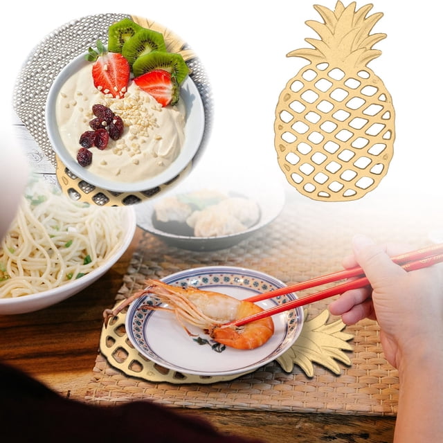Decorative Pineapple Trivet Set Heat Kitchen For Hot Pots Pans Plates And Bowls Tableware Protector