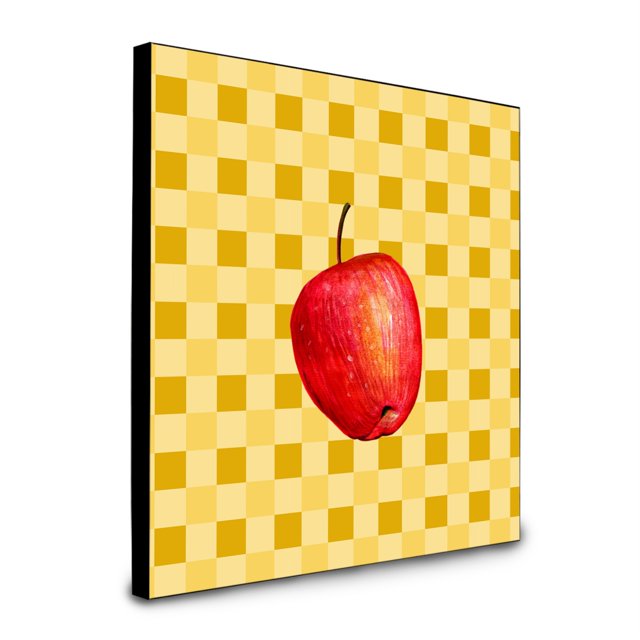 "Treasures Whole Apple on Basketweave Panel wall-decor, Multicolor" Caroline's Treasures BB7217UP88