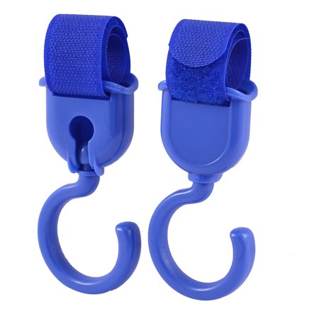 Fastener Hook Loop Tie Strap Belt Carriage Shopping Bag Hanger Blue (Best Hook For Senko)
