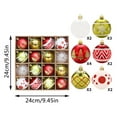 thumbnail image 3 of 16PCS Christmas Tree Ornaments, 2.36 "Red Green Gold Baubles with Painted & Glitter Designs, Xmas Hanging Decor for Holiday Party Home Decor, 3 of 7