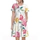 thumbnail image 1 of Easygdp Colorful Flowers para Vestido Transpirable de Mujer, Vestido Suelto de Manga Corta con Pliegues y Bolsillos para el Verano, 1 of 6