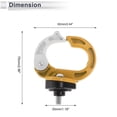 thumbnail image 4 of Gancho colgante para motocicleta Forma redonda Soporte para casco de motocicleta Equipaje Bolsa para scooters bicicletas Blanco amarillento 1 Pc 75mm, 4 of 7